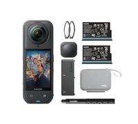 insta360 X5 Essentials Bundle - Caméra d'action étanche 8K à 360°, faible luminosité, effet perche à selfie invisible, objectif robuste et remplaçable, batterie de 3 heures, coupe-vent intégré