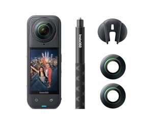 Insta360 X5 Pack de Remplacement d'objectifs - caméra d'action 360° 8K étanche, Basse lumière de Pointe, Perche à Selfie Invisible, objectifs Robustes et remplaçables, 3h d'autonomie