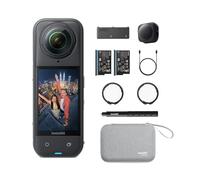 Insta360 X5 Pack Essentiels - caméra d'action 360° 8K étanche, Basse lumière de Pointe, Perche à Selfie Invisible, objectifs Robustes et remplaçables, 3h d'autonomie, Pare-Vent intégré