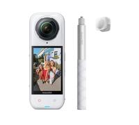 Insta360 X5 Pack Luxe Blanc satiné - caméra 360 8K étanche, Basse lumière de Pointe, Perche à Selfie Invisible, objectifs Robustes et remplaçables, 3h d'autonomie, Pare-Vent intégré