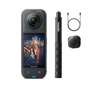 Insta360 X5 Pack Luxe - caméra 360 8K étanche, Basse lumière de Pointe, Perche à Selfie Invisible, objectifs Robustes et remplaçables, 3h d'autonomie, Pare-Vent intégré, stabilisation