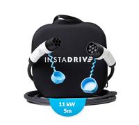 INSTADRIVE Câble de charge de type 2 vers type 2 pour voitures électriques, 16 A/11 kW/3 phases/5 m - Pour charger la voiture électrique (EV) et plug-in hybride (PHEV) sur Wallbox et les stations de