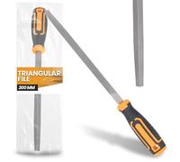 Instaguru Lime Triangulaire Métal T10 200 mm Tiers Point Râpe Acier Outil Atelier Finition Travail Métaux Universelle Affûtage Angles Précision Lime Trois Face Triangle