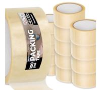 Instalguru 100x Adhésif Emballage Transparent 48 mm 55 m Fermeture Carton Colis Paquet Bande Acrylique Résistante Logistique Bureau Maison Envoi Transport Expédition