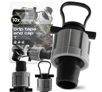 Instalguru 10x Bouchon Fin Goutte à Goutte Connecteur Tuyau Arrosage Embout Gaine Irrigation Connectique Plastique Jardin Raccord Étanchéité Système Eau Microporeux Agricole