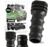 Instalguru 20x Bouchon D'Extrémité 20 mm Embout Tuyau PE Arrosage Jardin Connecteur Fin De Ligne Irrigation Goutte À Goutte Fermeture Tuyau Poreux Système Conduite d'eau