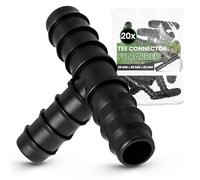 Instalguru 20x Raccord Té PE 25x25x25 mm Connecteur Tuyau Arrosage Goutte À Goutte Jonction Système Irrigation Jardin Accessoire Plomberie Manchon Union Tube Polyéthylène Eau Potager