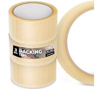 Instalguru 3x Adhésif Emballage Transparent 48 mm 55 m Fermeture Carton Colis Paquet Bande Acrylique Résistante Logistique Bureau Maison Envoi Transport Expédition