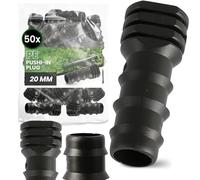 Instalguru 50x Bouchon D'Extrémité 20 mm Embout Tuyau PE Arrosage Jardin Connecteur Fin De Ligne Irrigation Goutte À Goutte Fermeture Tuyau Poreux Système Conduite d'eau
