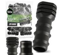 Instalguru 50x Bouchon D'Extrémité 25 mm Embout Tuyau PE Arrosage Jardin Connecteur Fin De Ligne Irrigation Goutte À Goutte Fermeture Tuyau Poreux Système Conduite d'eau