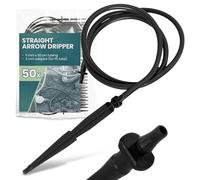 Instalguru 50x Kit Goutteur Flèche Droit 5 mm Tuyau 50 cm Connecteur 3 mm Émetteur Micro-Irrigation Serre Arrosage Goutte À Goutte Automatique Jardinage Précision Micro-Goutteur