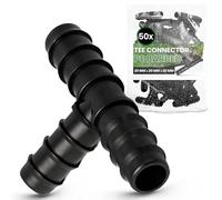 Instalguru 50x Raccord Té PE 20x20x20 mm Connecteur Tuyau Arrosage Goutte À Goutte Jonction Système Irrigation Jardin Accessoire Plomberie Manchon Union Tube Polyéthylène Eau Potager