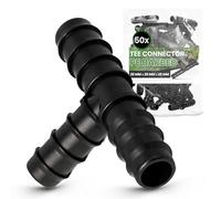 Instalguru 50x Raccord Té PE 25x25x25 mm Connecteur Tuyau Arrosage Goutte À Goutte Jonction Système Irrigation Jardin Accessoire Plomberie Manchon Union Tube Polyéthylène Eau Potager