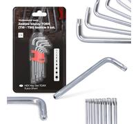 Instalguru 9x Clés Allen TORX T10-T50 Tête TX Hexagonales Jeu De Clés Mâles Coudées Acier Etui Court Kit Réparation Vélos D'électronique Meubles Assemblage