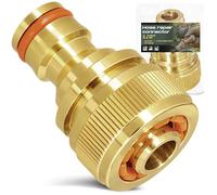 Instalguru Adaptateur Robinet Laiton 1/2'' Raccord Tuyau Arrosage Connecteur Rapide Universel Jointure Robinetterie Jardin Étanchéité Tuyauterie Nez