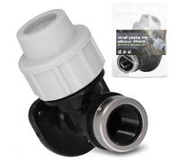 Instalguru Applique Murale PE 20 mm 1/2'' Femelle PN16 Coude Mural Connecteur Raccord Compression Tuyau Polyéthylène Arrosage Jardin Irrigation Montage Mural Haute Résistance Noir