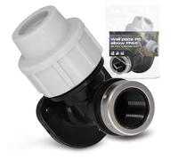 Instalguru Applique Murale PE 25 mm 3/4'' Femelle PN16 Coude Mural Connecteur Raccord Compression Tuyau Polyéthylène Arrosage Jardin Irrigation Montage Mural Haute Résistance Noir