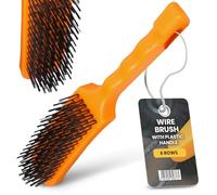 Instalguru Brosse Métallique Manuelle À 6 Rangs En Fil D’Acier Inoxydable Pour Nettoyage Dérouillage Surfaces Métal Bois Barbecue Poignée Usage Intérieur Extérieur