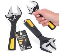 Instalguru Clé Réglable À Molette avec Ouverture Réglable de 0-34 mm Mécanique et Bricolage Travaux de Plomberie Anglaise et Française de 150 mm Adaptée Aux Tuyaux et Boulons