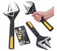 Instalguru Clé Réglable À Molette avec Ouverture Réglable de 0-59 mm Mécanique et Bricolage Travaux de Plomberie Anglaise et Française de 300 mm Adaptée Aux Tuyaux et Boulons