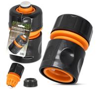 Instalguru Connecteur Rapide De Tuyau D'arrosage 3/4'' Raccord Jardin Lavage De Voiture Stop Eau Connecteur Robinet Tuyau pour L'arrosage Arroseurs Raccord Rapide D'extrémité Plastique