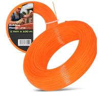 Instalguru Cordeau De Maçonnerie 100 m Cordon Cordeau de Maçon Polyamide Orange Résistant Pour Chantier Construction Alignement Pose Pavés Murs Terrasse Marquage