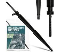 Instalguru Goutteur Micro-Irrigation Droit 5 mm Émetteur Arrosage Automatique Micro-Drip Système Jardin Serre Plantes Pots Fleurs Kit Distribution Eau Tuyau Capillaire Noir