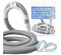 Instalguru Kit Rallonge Tuyau Vidange 200 cm Machine Laver Lave-Vaisselle Tuyau Évacuation Eau Usée Support Colliers Serrage 20-32 mm Universel Accessoire Plomberie Maison