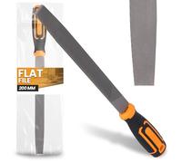 Instalguru Lime Plate Métal T10 200 mm Rectangulaire Râpe Acier Outil Atelier Finition Travail Métaux Universelle Ajustage Mécanique Serrurerie Lime Plate Main Professionnelle