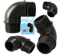 Instalguru Lot de 10 tuyaux en polyéthylène PVC coudés 3/4" AG x 3/4" AG - Genoux de la conduite d'irrigation - Système d'extension de tuyau d'arrosage