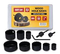 Instalguru Lot De Scies Cloche Bois Gypse PVC Planches 19-64 mm Ensemble Couronnes Perceuse Installation Électrique Éclairage Bricolage Montage Ouverture