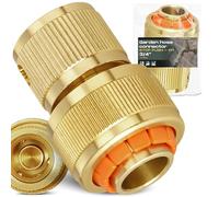 Instalguru Raccord Tuyau Arrosage 3/4'' Connecteur Rapide Laiton Joint Réparateur Adaptateur Stop Automatique Embout Universel Robinetterie Jardin Pistolet Arrosage Lance