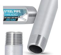 Instalguru Raccord Tuyau Fileté Mâle 3/4'' Pouce 350 mm Nipple Acier Inox Filetage Rallonge Conique Raccordement Installation Plomberie Chauffage Haute Pression