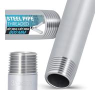 Instalguru Raccord Tuyau Fileté Mâle 3/4'' Pouce 800 mm Nipple Acier Inox Filetage Rallonge Conique Raccordement Installation Plomberie Chauffage Haute Pression