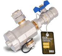 Instalguru Séparateur Magnétique 3/4'' Pouce Filtre Boues Installation Chauffage Filtration Eau Chaude Corps Laiton Filtre Filet Inoxydable Performance Longue Durée