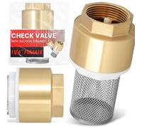 Instalguru Soupape Antiretour Laiton 1 1/4'' Clapet De Pied Pompe Aspiration Panier Inox Filtre Pour Pompe Installation Plomberie Eau Réparation Fourniture