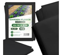 Instalguru Toile Anti-Mauvaises Herbes 50 g/m² 2,1x5 m Géotextile Noir Résistant aux UV Jardin Allées Parterres Aménagement Extérieur Barrière Anti-Herbes Sol Durable Protection