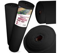 Instalguru Toile Anti-Mauvaises Herbes 80 g/m² 0,8x50 m Géotextile Noir Résistant aux UV Jardin Allées Parterres Aménagement Extérieur Barrière Anti-Herbes Sol Durable Protection