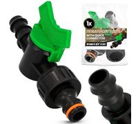 Instalguru Vanne d'Arrêt 16x3/4'' Mâle Raccord Cannelé Connecteur Tuyau Irrigation Jardin Système Goutte à Goutte Arrosage Micro-Irrigation Dispositif Arrosage Automatique Robinetterie