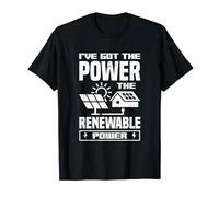 Installateur de panneau solaire The Renewable Power Funny Solar Energy T-Shirt