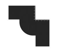 Installation de barbe et carte de renforcement des lignes de cheveux avec des lignes courbes et droites Pochoir réutilisable pour une mesure précise du coiffage