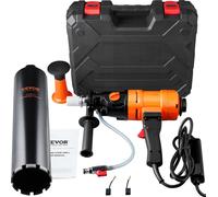 Installation de carottage au diamant VEVOR 1500 W Carotteuse au diamant Carotteuse 1100/2400 RPM Carotteuse à eau, 8-10,2 cm Carotteuse magnétique Convient pour le forage du béton armé, du marbre, etc