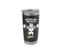 Installation de muscles - Licorne amusante - Gym Gobelet isotherme en acier inoxydable double paroi