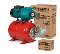 Installation D'Eau Domestique 1200 W 3600 L/H Pompe à Pression Hydrofor 24 L
