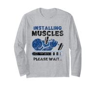 Installation des Muscles Veuillez Attendre la résolution du Nouvel an Manche Longue