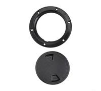 Installation extérieure 468 ABS noir rond pour accès intérieur ou pont trappe d'inspection marine antidérapante accompagnée de bateau résistant aux UV si par détachable (10,2 cm)
