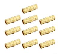 Installation facile d'accès d'accouplements droits en laiton conçus pour fonctionner sans problème avec les systèmes PEX (10 pièces de 1,27 cm)