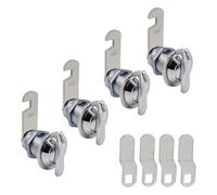 Installation facile, serrure à came sans clé, loquet décalé de 1 pouce / 5/8", acier tournant sûr pour portes de placard et tiroir, cames de tiroir