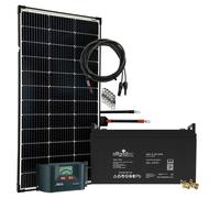 Installation solaire 130W 12V BIG-L 122Ah AGM batterie Steca régulateur de...