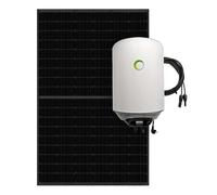 Installation solaire 430Wp Full Black bifazial + chaudière hybride 30L eau ch...